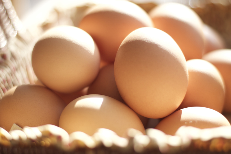 Brown eggs in a brown basket Brown eggs in a brown basket